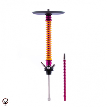 Кальян MAMAY CUSTOMS Coilovers розовый лак-жёлтый (без колбы)