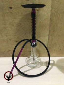 Кальян MAMAY CUSTOMS Coilovers MINI чёрно-фиолетовый (без колбы) гр. космос