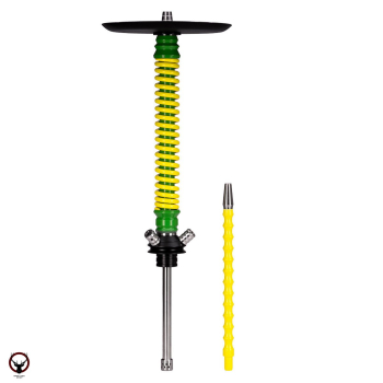 Кальян MAMAY CUSTOMS Coilovers салатово-жёлтый ф. (грав. иллюзия) (без колбы)