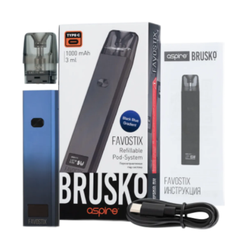 Устройство BRUSKO FAVOSTIX 1000 mAh, Черно-синий градиент