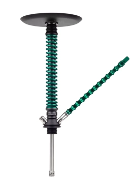 Кальян MAMAY CUSTOMS Coilover BIG BASE чёрный/зелёный лак (без колбы)
