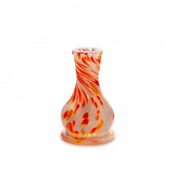 Колба Vessel Glass Капля Mini крошка бело-красная