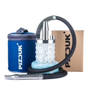 Кальян Pizduk Hookah (blue-bag) бело синяя колба
