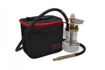 Кальян Pizduk PRO GOLD Black-bag (прозрачная колба)