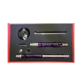 Кальян NePizduk Hookah Color фиолетовый мрамор без колбы