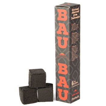 Уголь Bau Bau кокосовый 6 шт черный (25 мм)